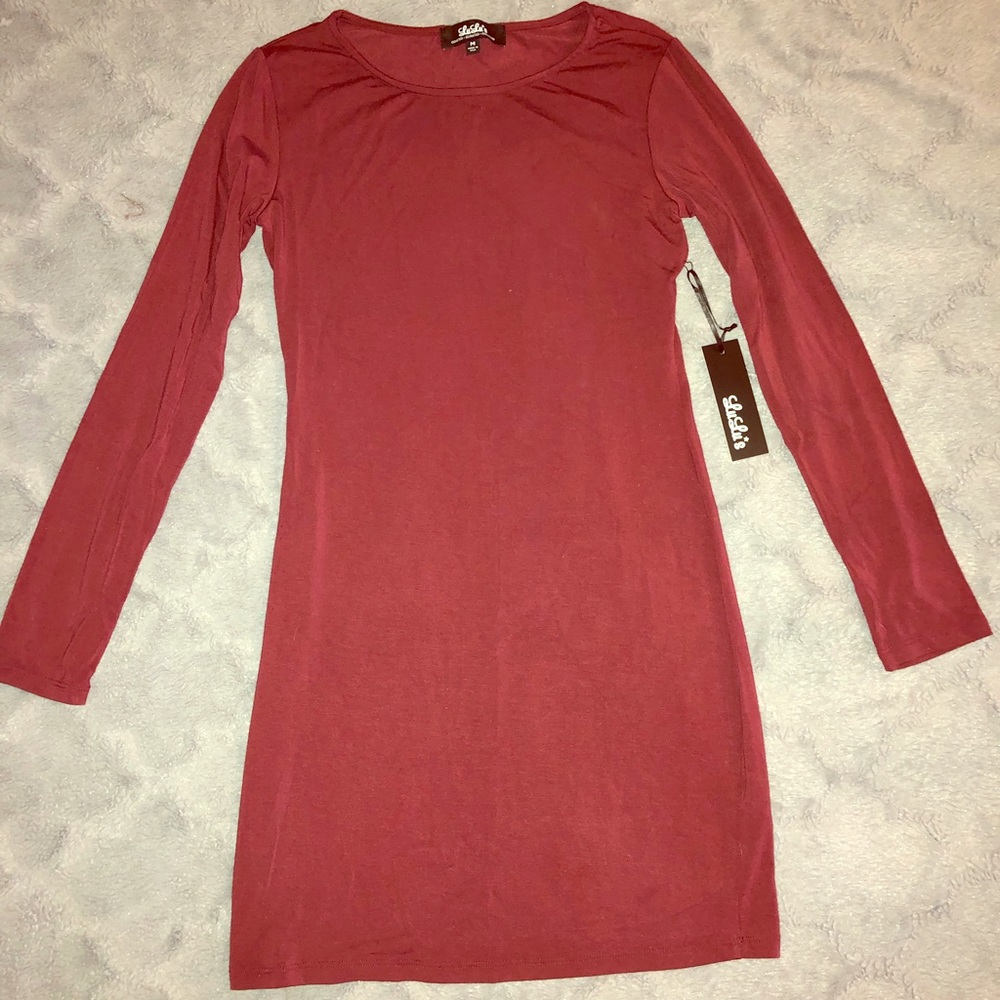 Lulus maroon bodycon dress